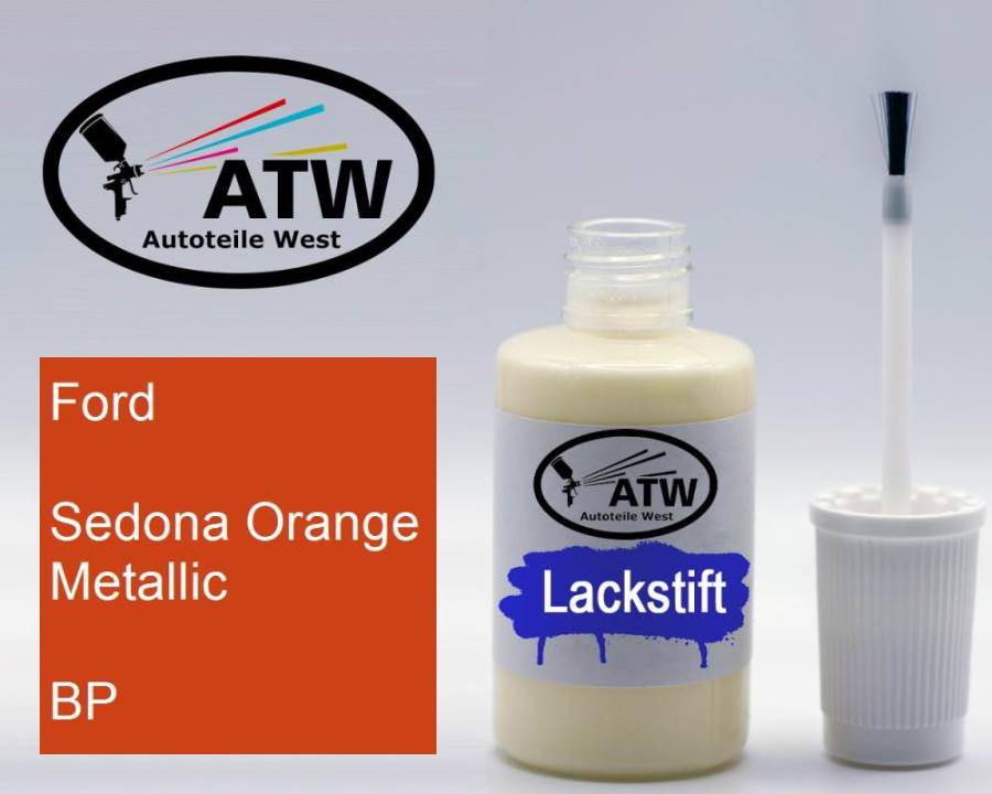 Ford, Sedona Orange Metallic, BP: 20ml Lackstift, von ATW Autoteile West.